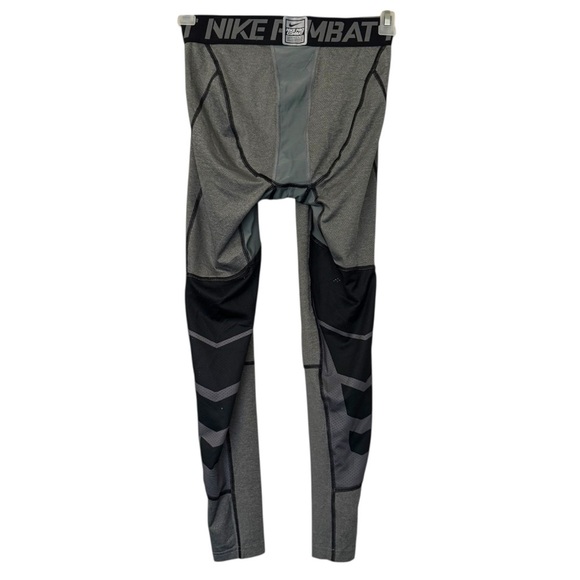 Nike Pro Combat Base Layer Training Tights Gray & Black - Picture 2 of 4